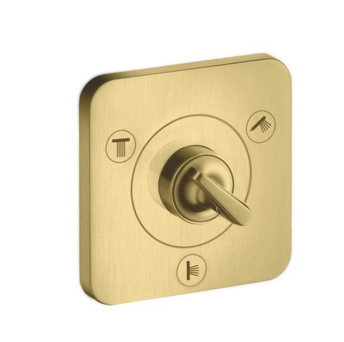 AXOR-HG-AXOR-Citterio-E-Ab-und-Umstellventil-Trio-Quattro-120-120-Unterputz-Brushed-Brass-36772950 gallery number 1